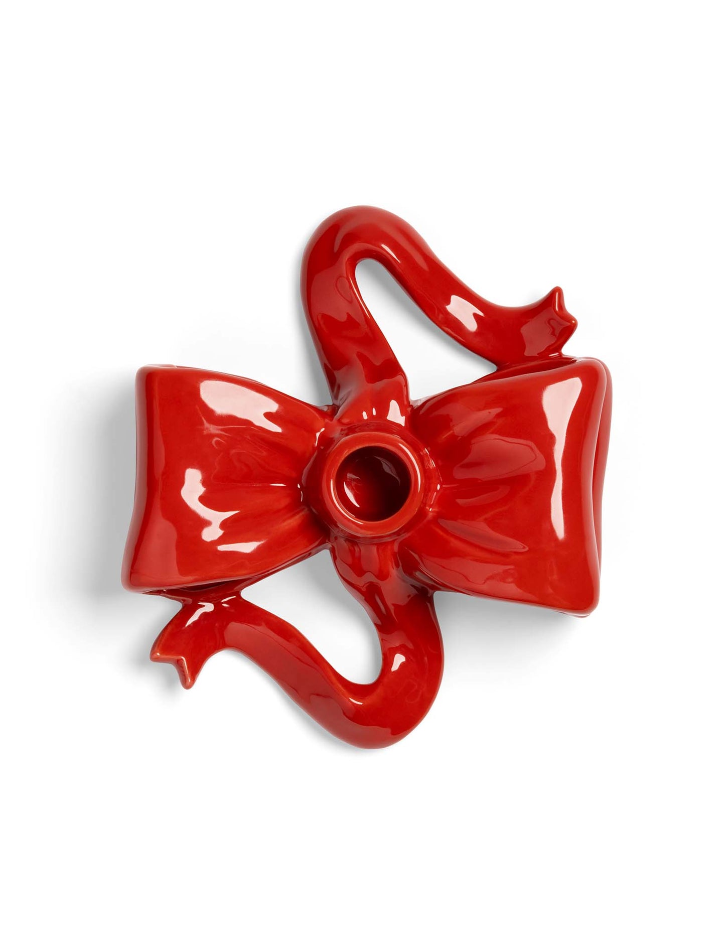 Candelabro lazo rojo
