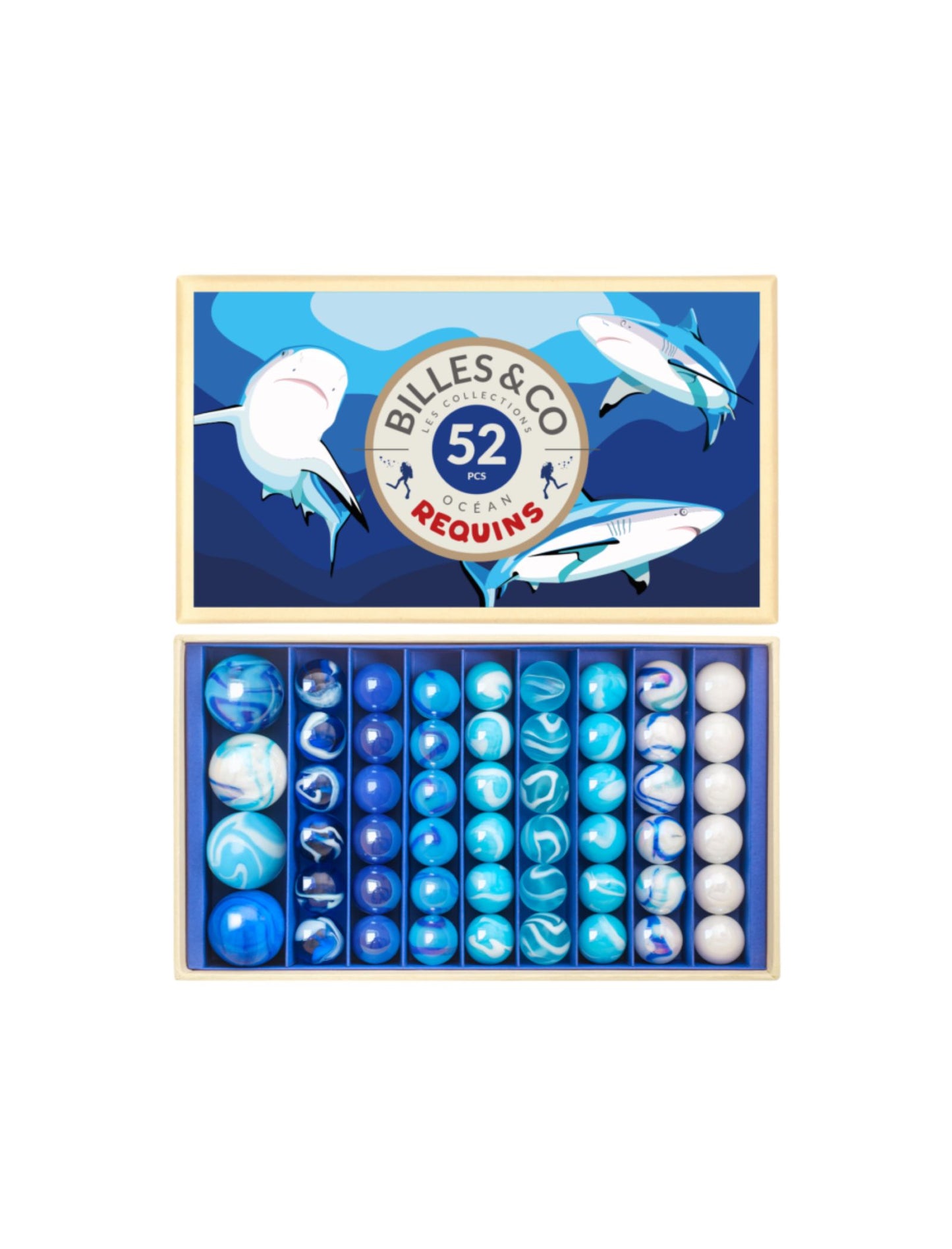 Juego de canicas Sharks