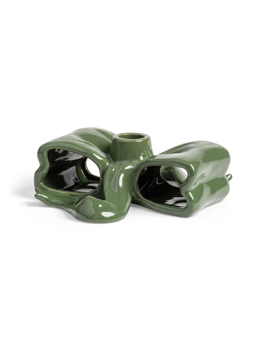 Candelabro lazo verde
