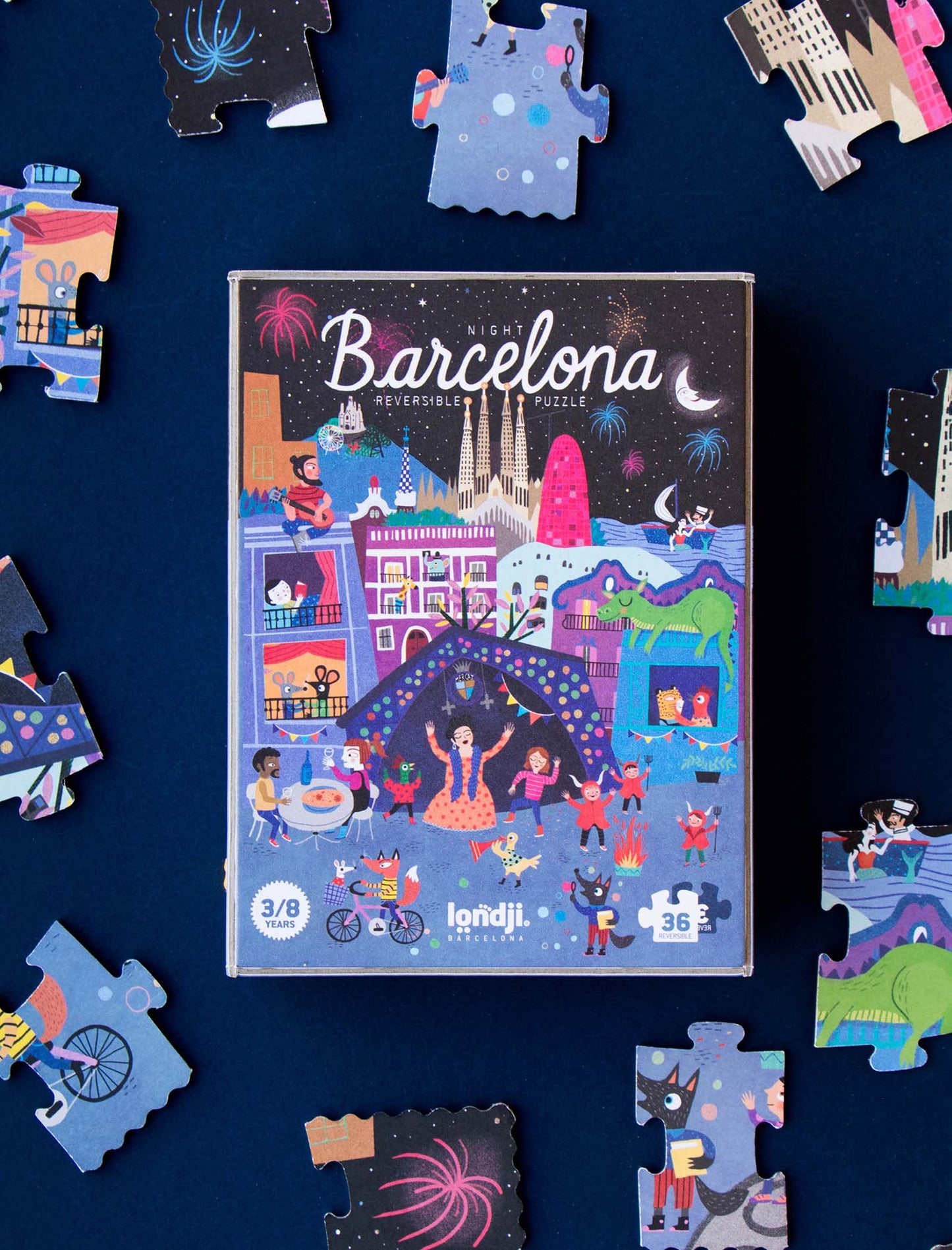 Night and day in Barcelona puzzle