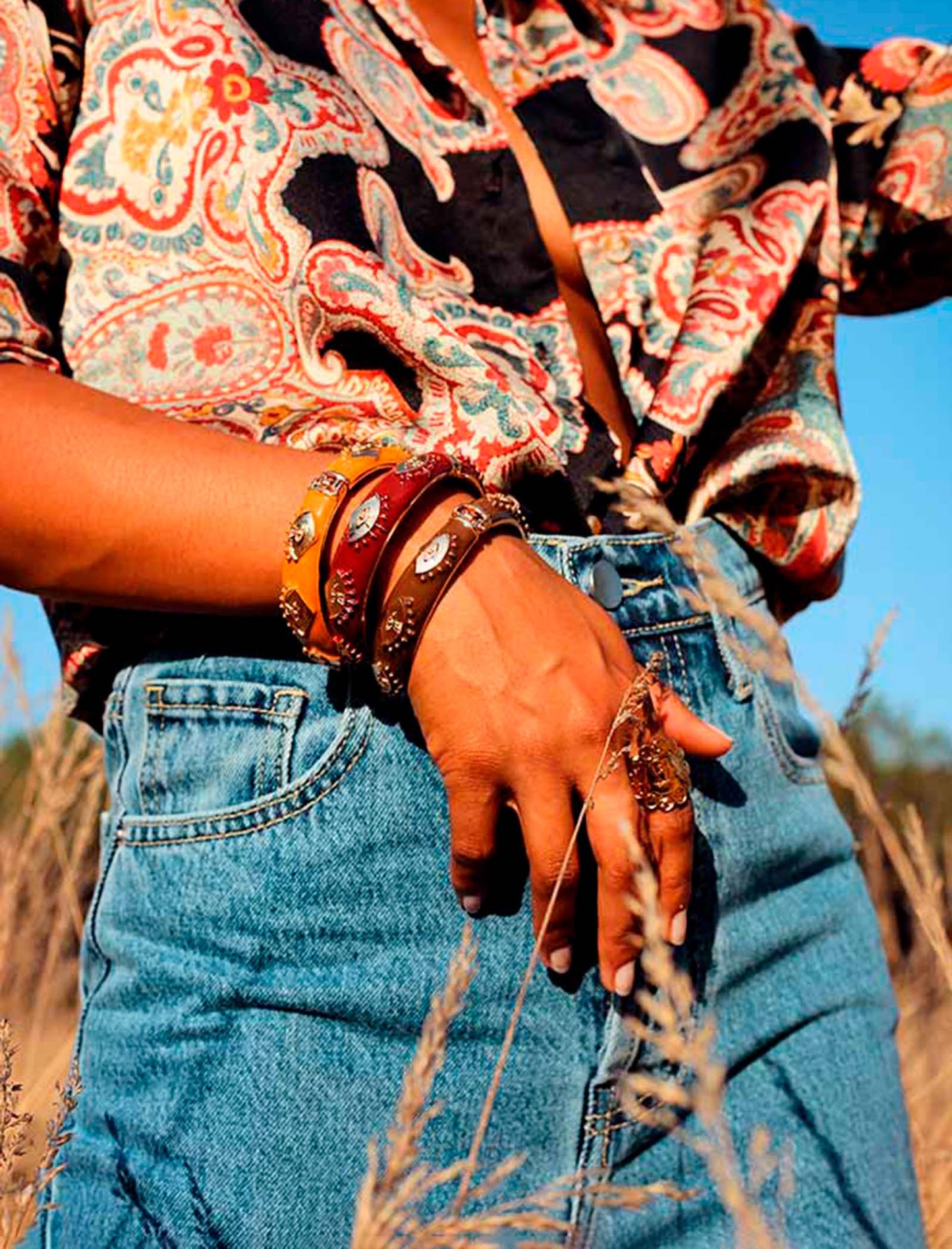 Pulsera ojo Amonk Tierra de Siena