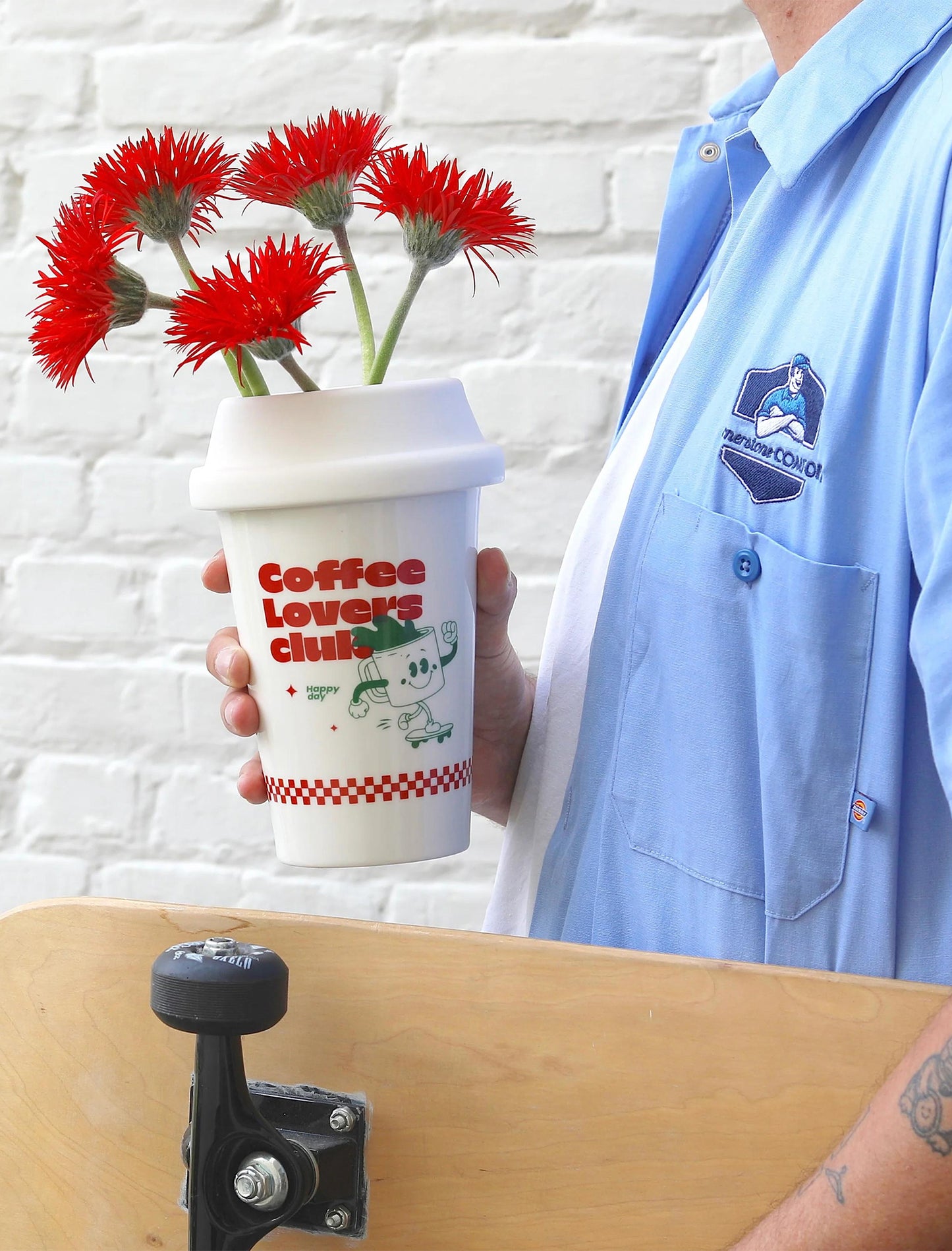 Coffee cup vase